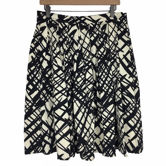 BANNED Retro Skirt Pleated Full Rockabilly 50s Abstract Mod Size 10 US 14 UK - Picture 1 of 11